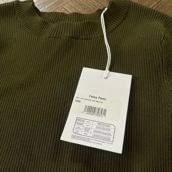 Grey/Ven Long Sleeve Knit Top - Picture 4 of 5